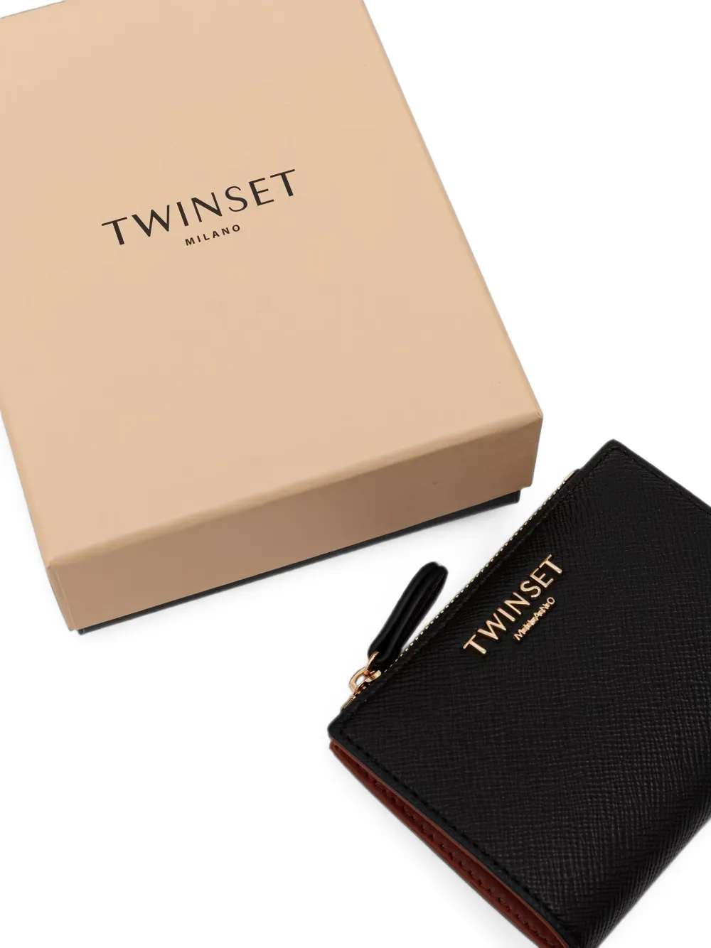 TWINSET Portemonnee met logoplakkaat Zwart