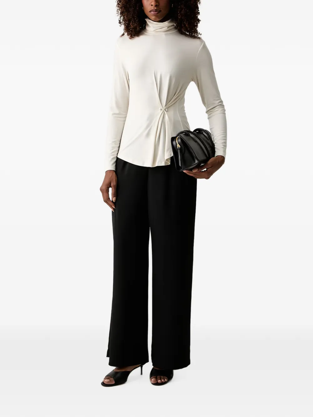 TWINSET embellished gathered-detail blouse Beige