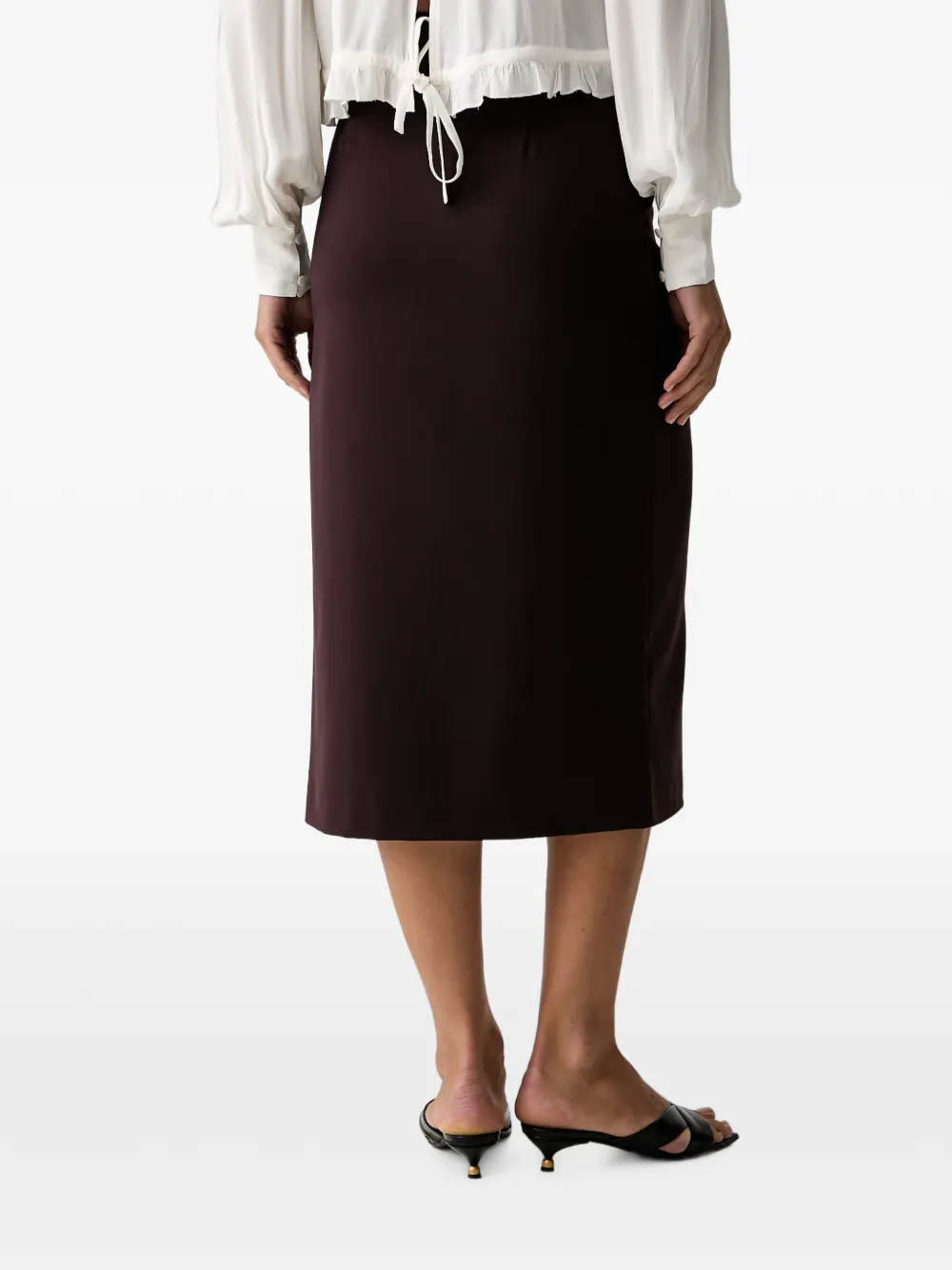 TWINSET Midi-rok met wikkeleffect Bruin