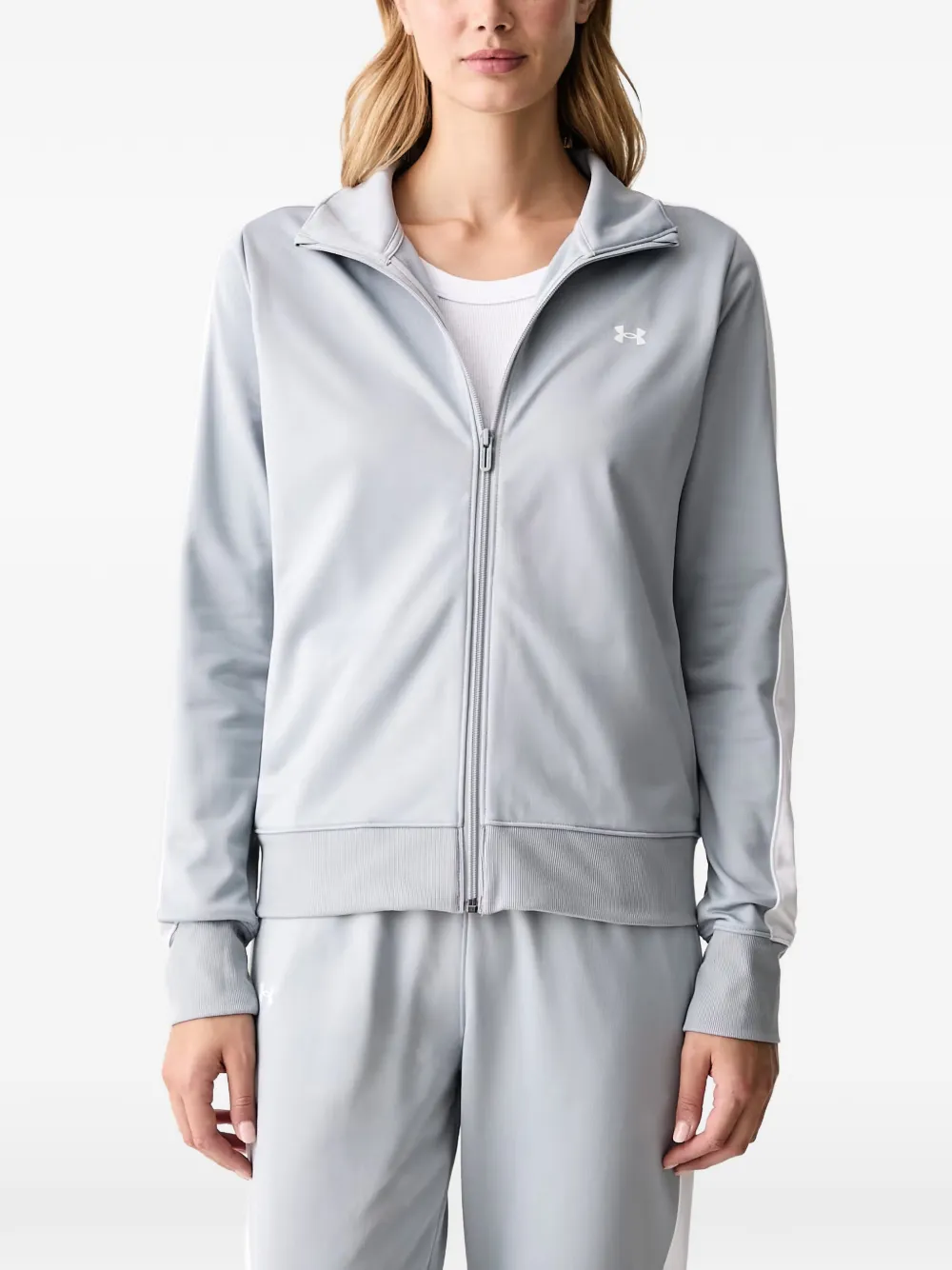 Under Armour UA Tricot trainingspak met logo-print Grijs