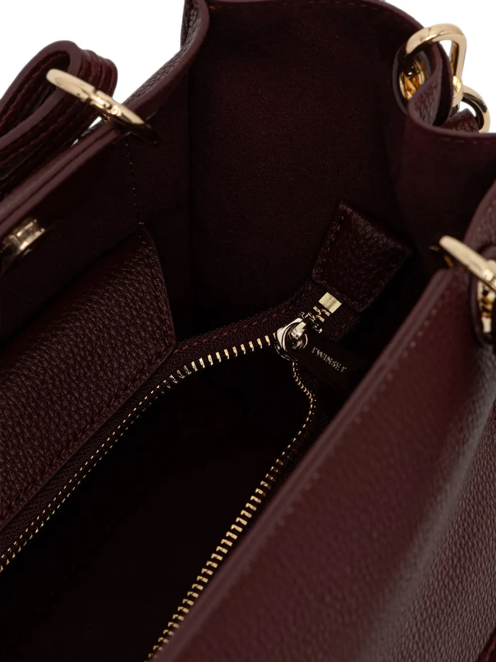 TWINSET Shopper met textuur en logo-detail Rood