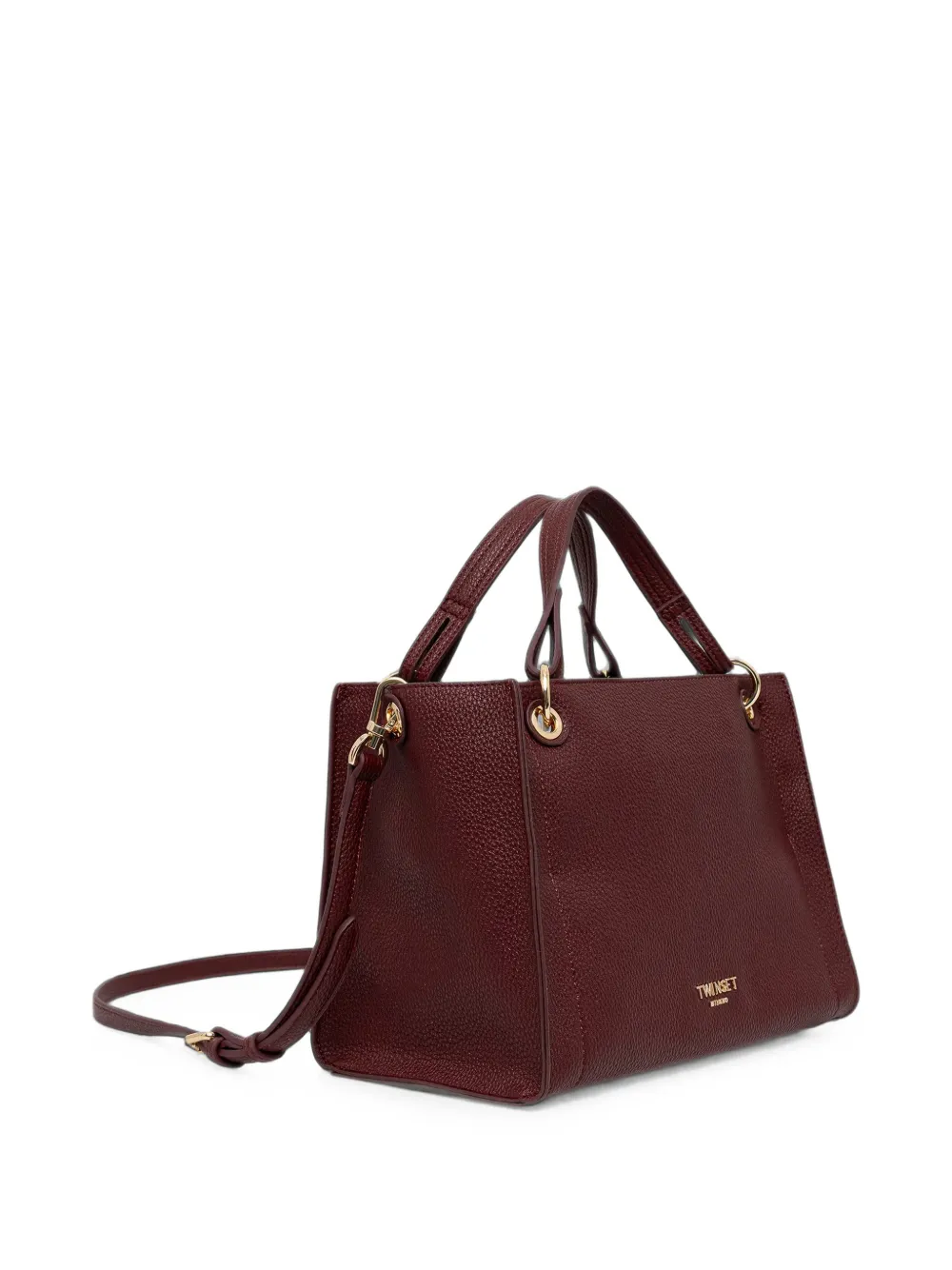 TWINSET Shopper met textuur en logo-detail Rood