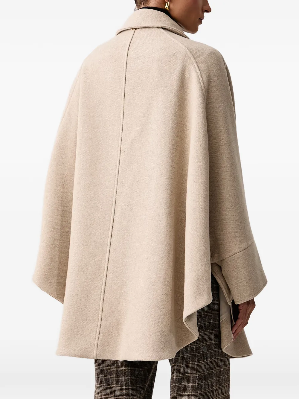 TWINSET Wollen cape met knopen Beige