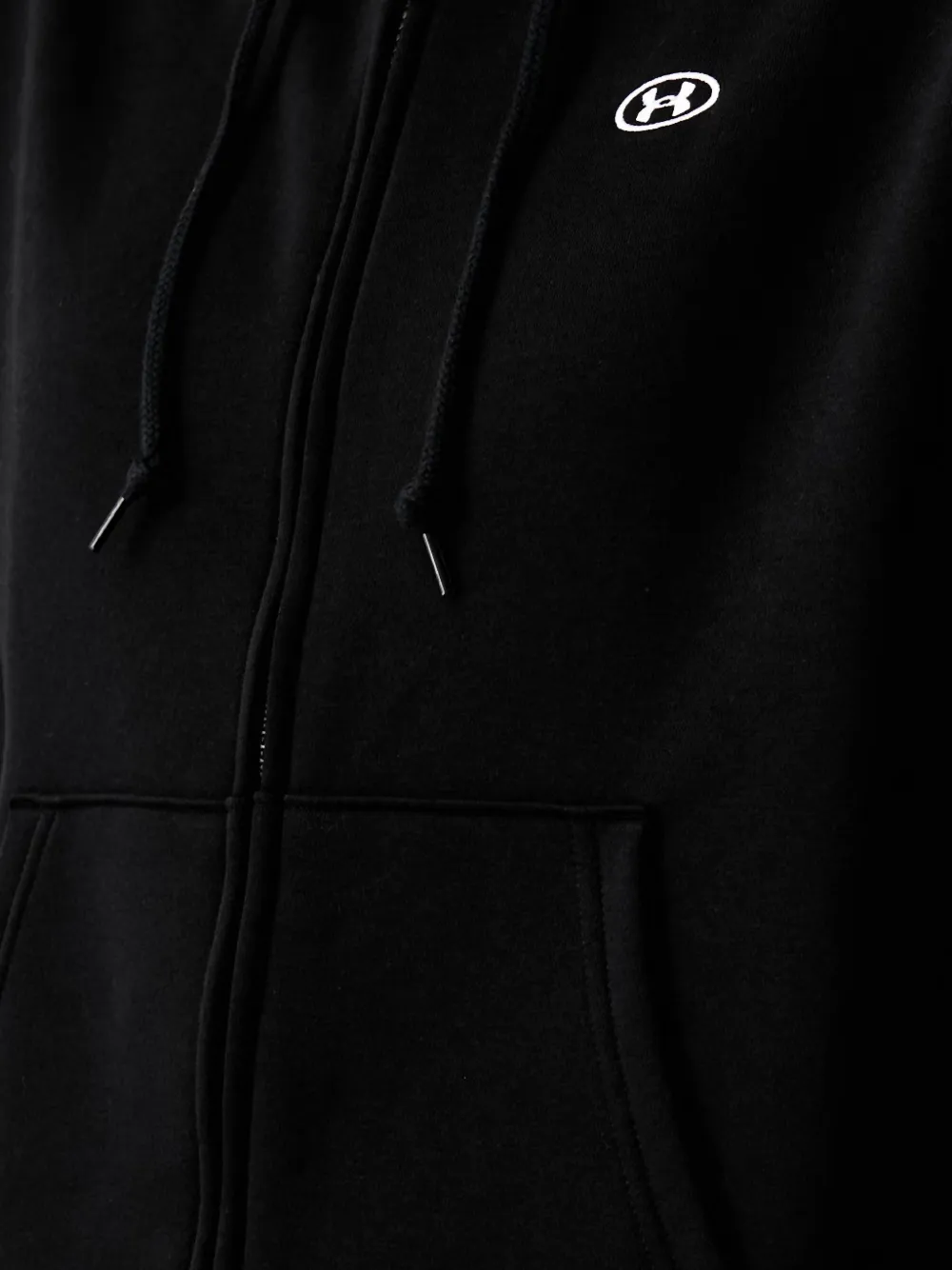 Under Armour Hoodie met logoprint en rits Zwart