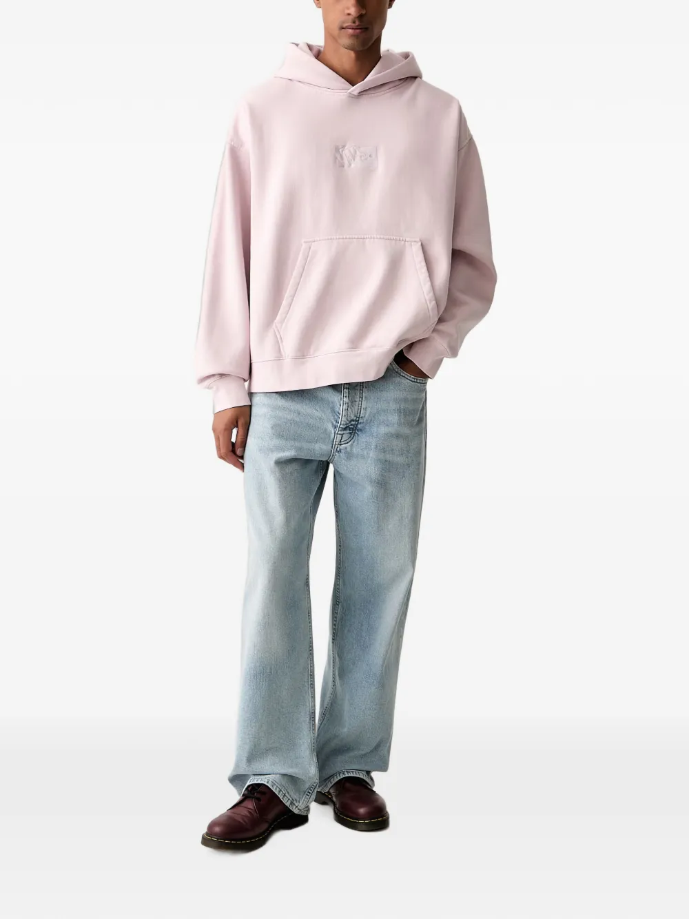 Vans Hoodie met geborduurd logo Roze