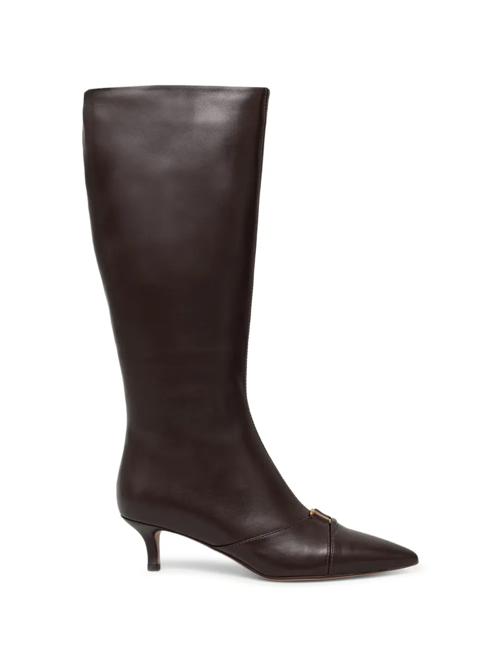 TWINSET logo-plaque pointed-toe boots