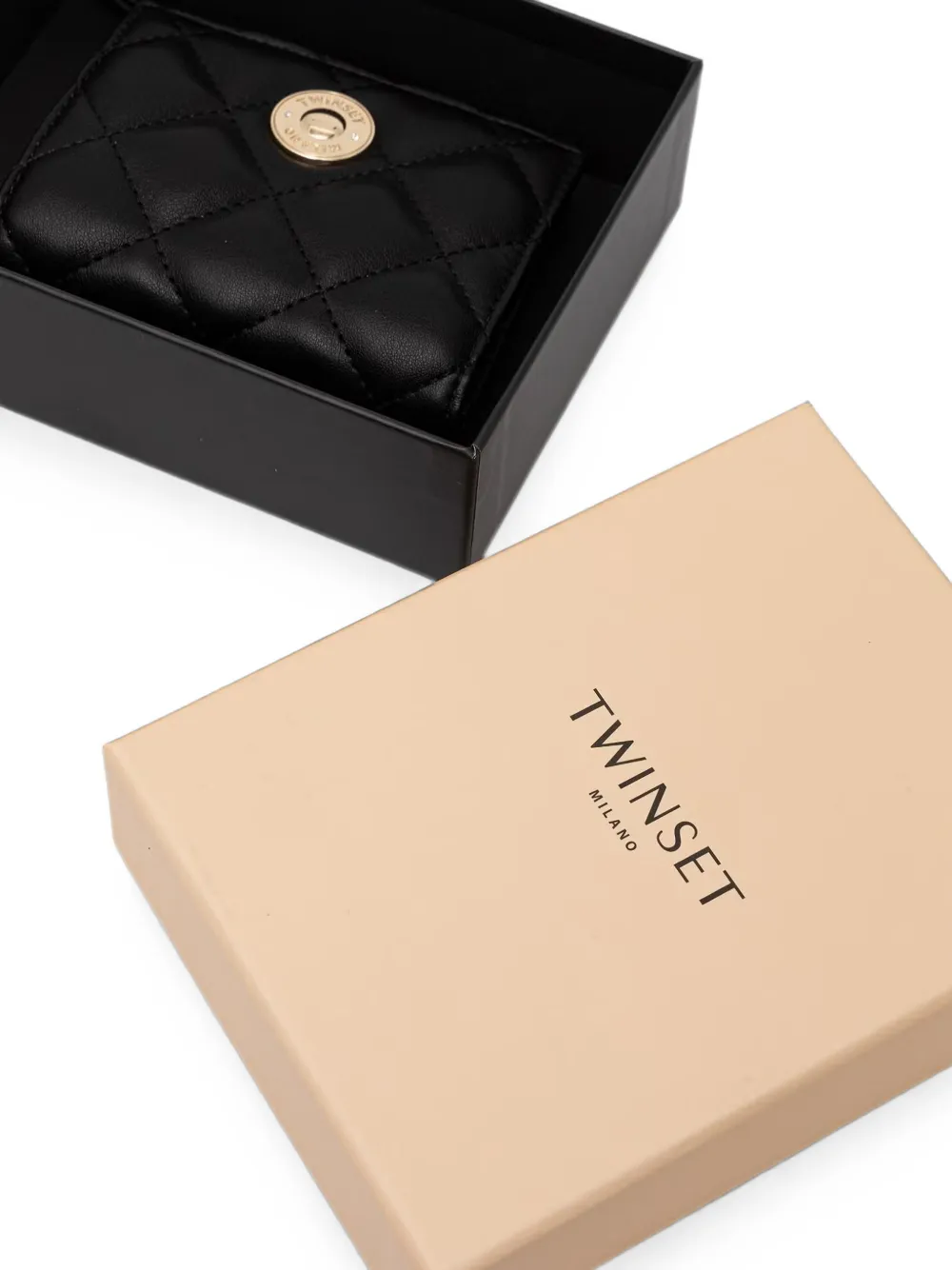 TWINSET Portemonnee met logoplakkaat Zwart