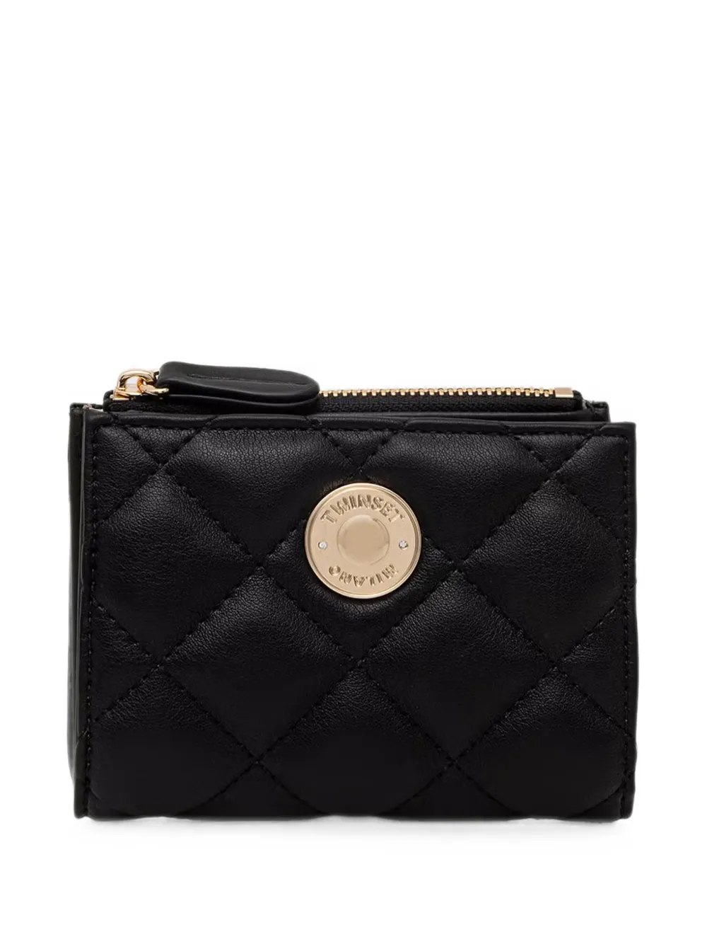TWINSET quilted logo-plaque wallet · One Size