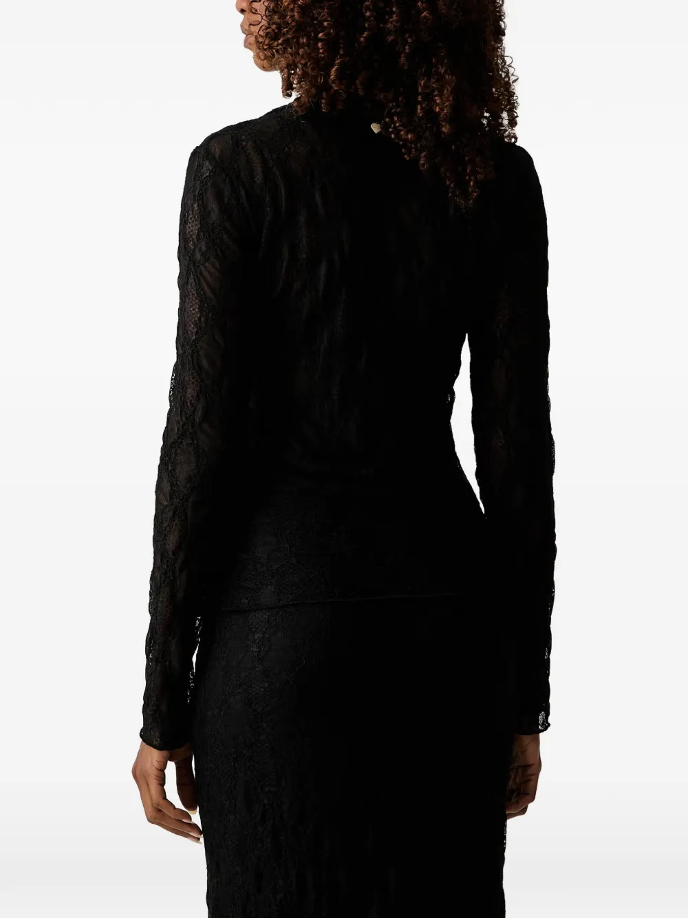 TWINSET Gebreide top met hoge hals Zwart