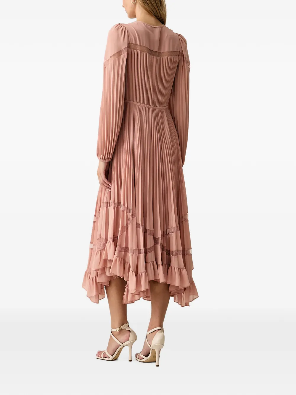 TWINSET Lange jurk met plooien Roze