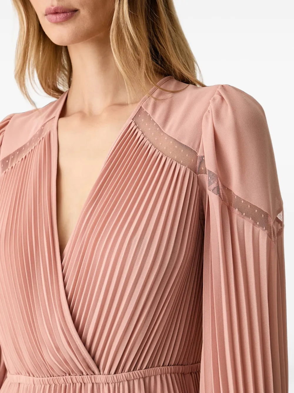 TWINSET Lange jurk met plooien Roze