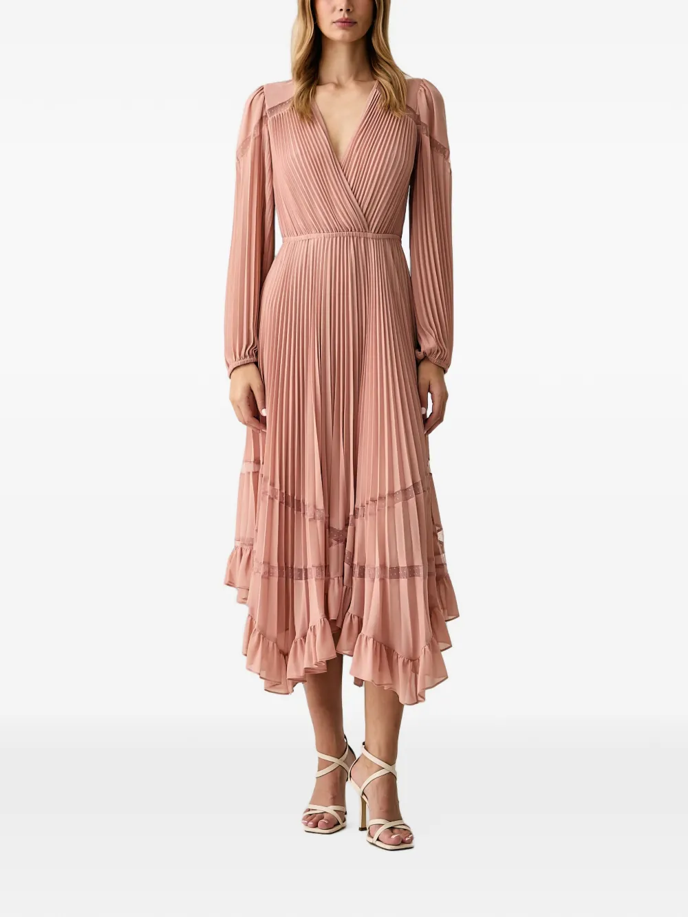 TWINSET Langes Kleid mit Falten - Rosa