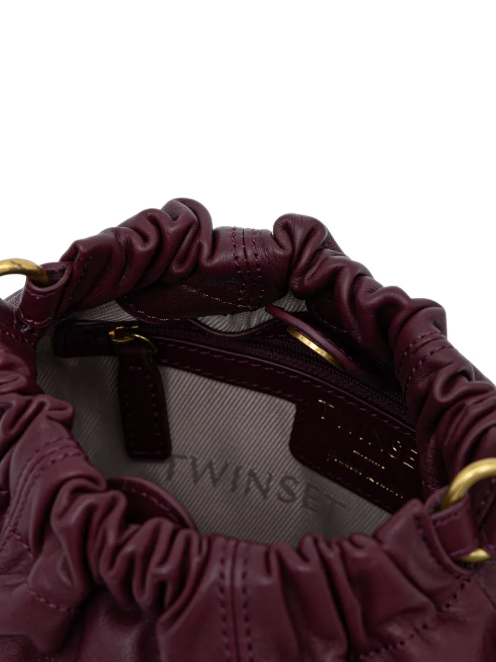 TWINSET Gesmockte schoudertas met kwast Paars