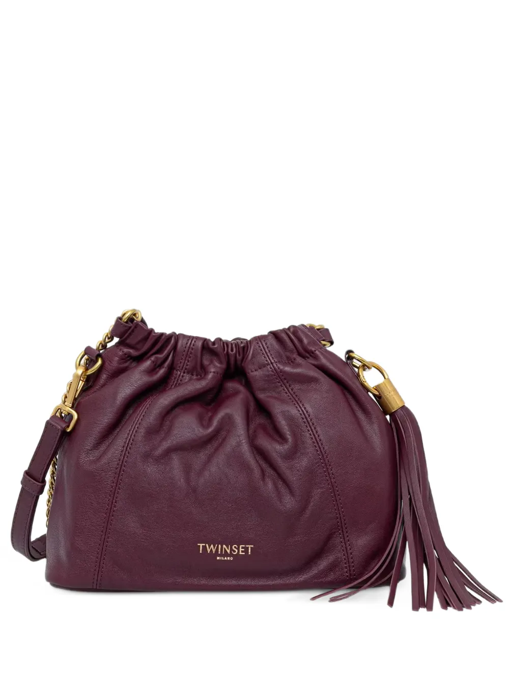 TWINSET tassel-detail ruched shoulder bag