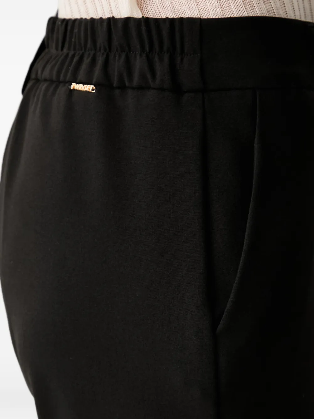 TWINSET Straight plooibroek Zwart