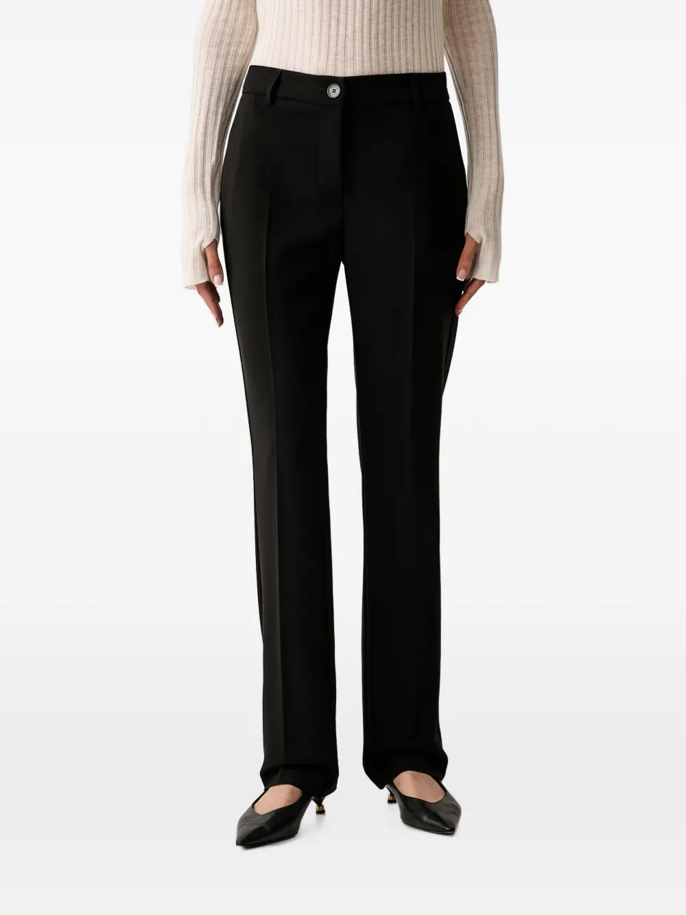 TWINSET pressed-crease straight-leg trousers