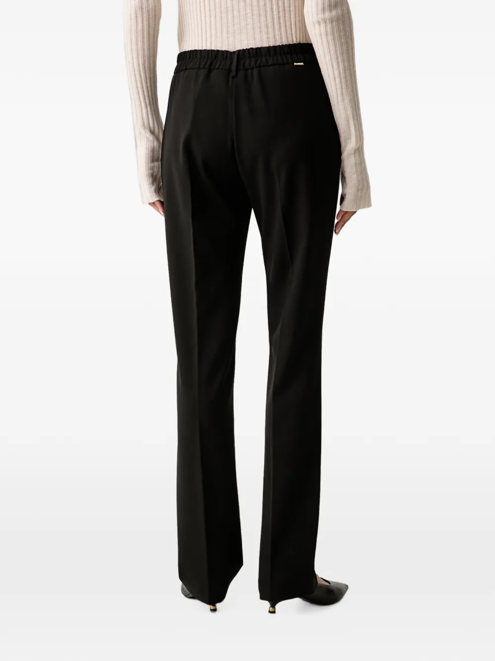 TWINSET Straight plooibroek Zwart