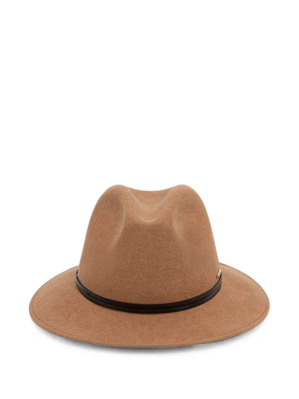 TWINSET Fedora hoed met logoplakkaat Bruin