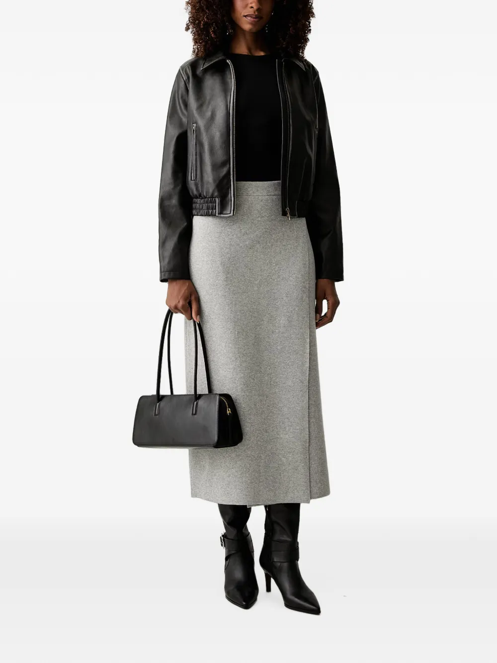 TWINSET Jack met elastische zoom en rits Zwart