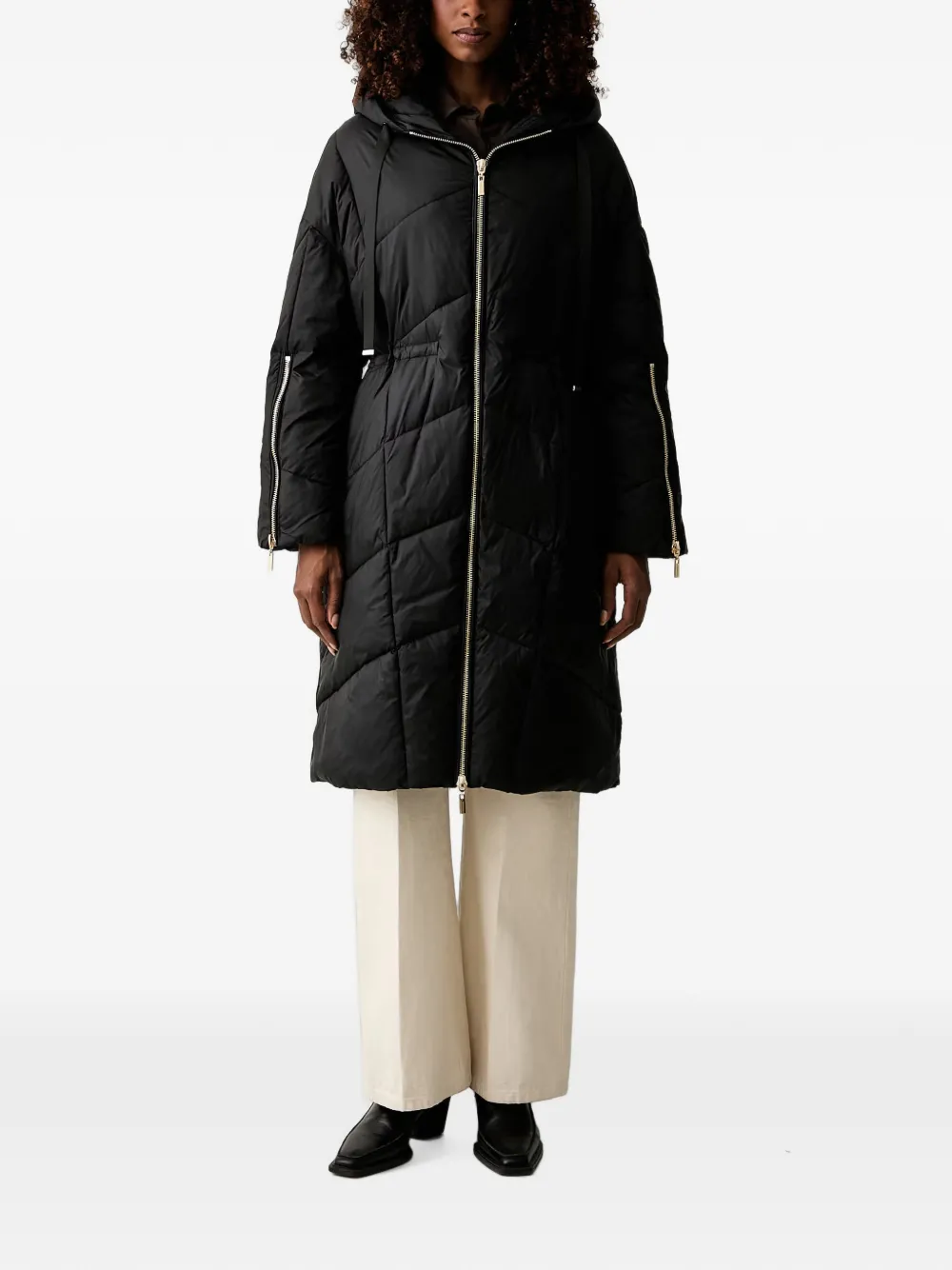 TWINSET Gevoerd jack met capuchon Zwart