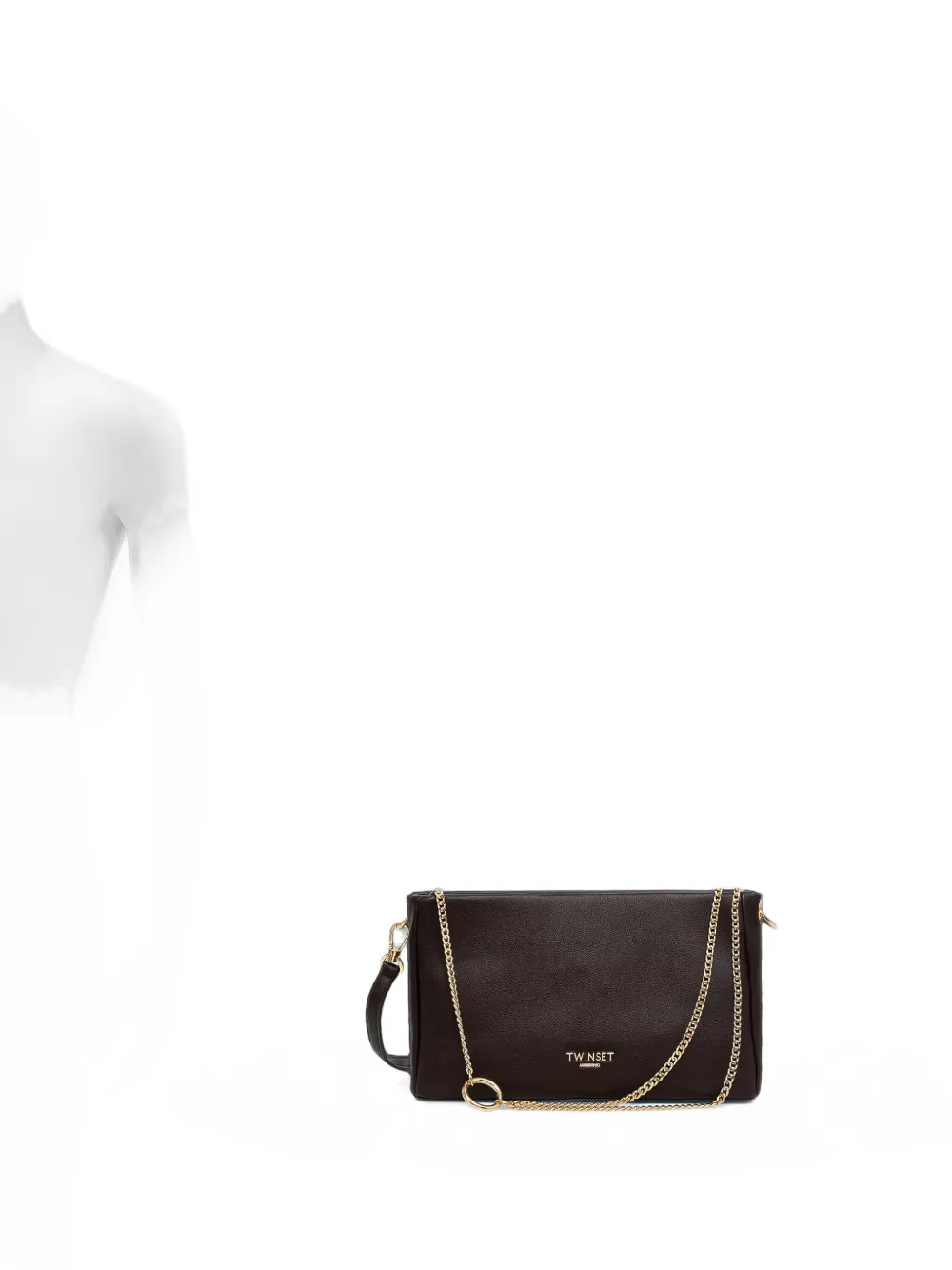 TWINSET Schoudertas met kettingdetail Bruin