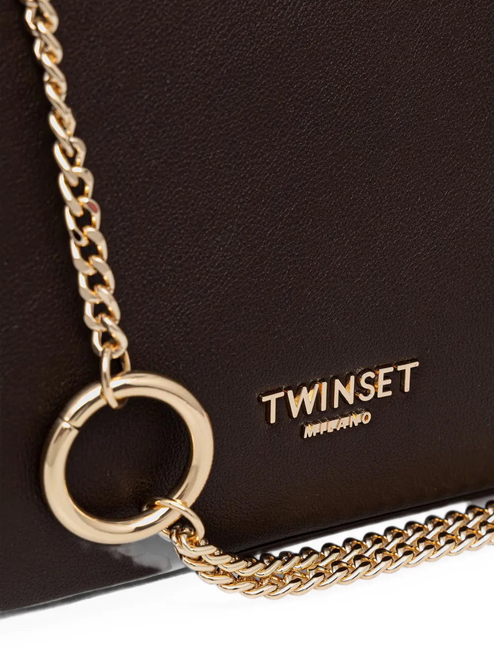 TWINSET Schoudertas met kettingdetail Bruin