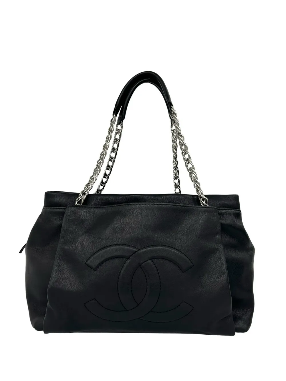 CHANEL Pre-Owned 2008-2009 CC Caviar tote bag - Nero