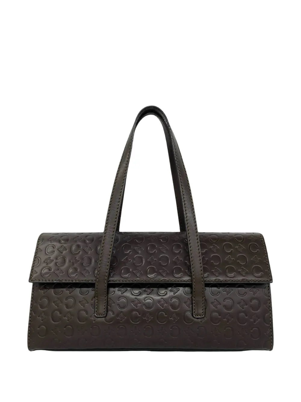 Celine Pre-Owned 2000 C Macadam Handtasche mit Prägung - Braun