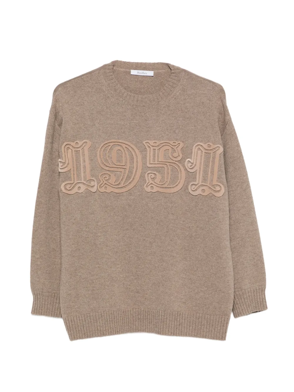 Max Mara appliqué-patch sweater - Neutrals