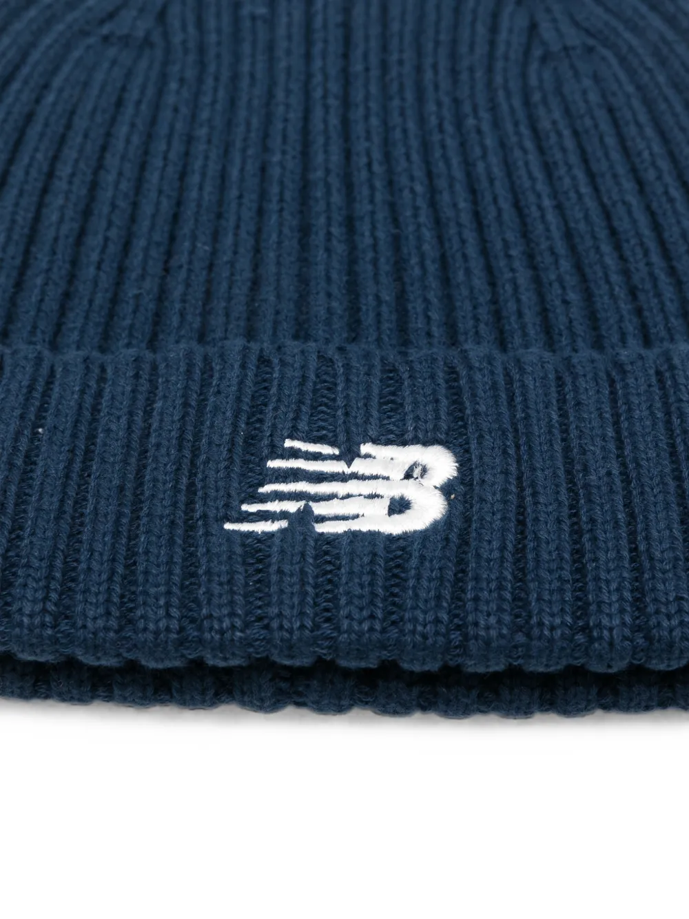 New Balance Kids Geribbelde muts met geborduurd logo Blauw
