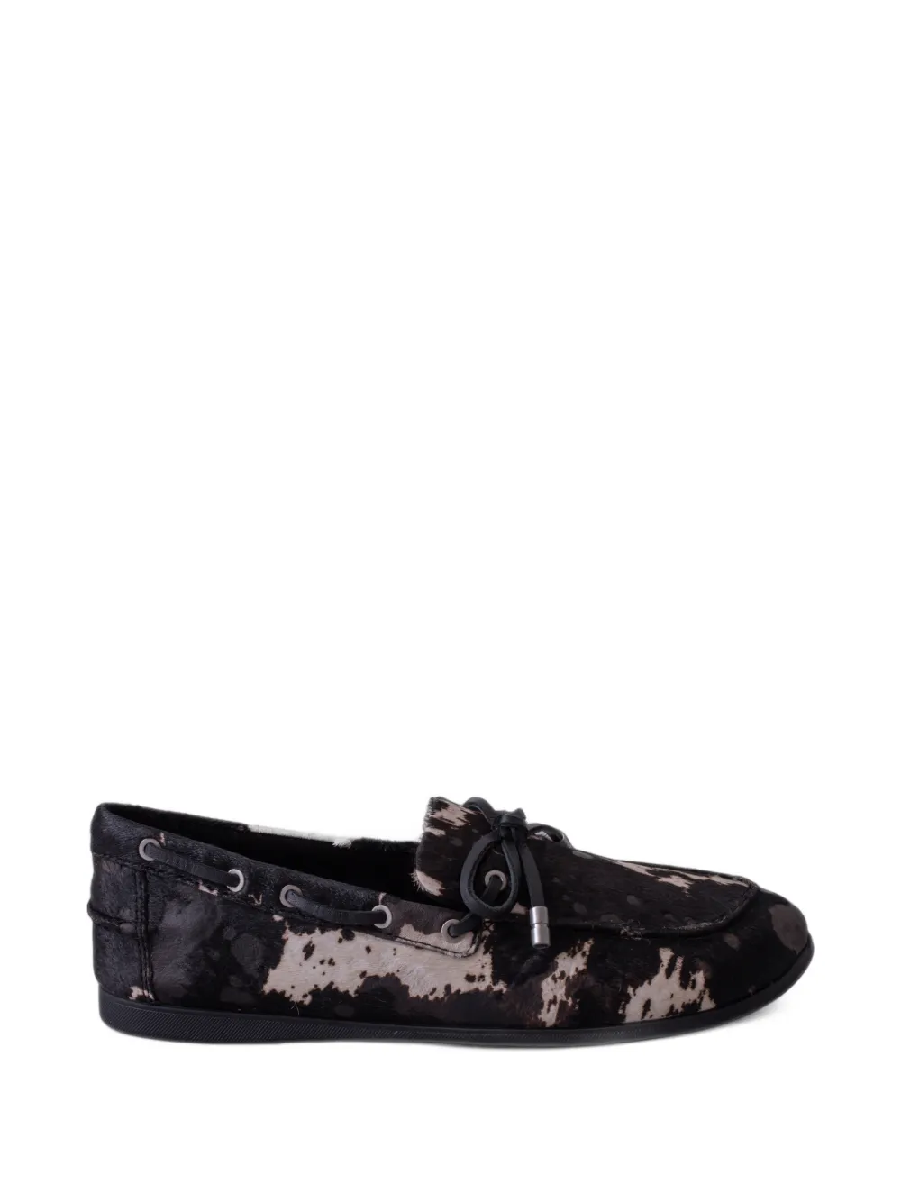 Ash Joker calf-hair bow-detail loafers - Nero