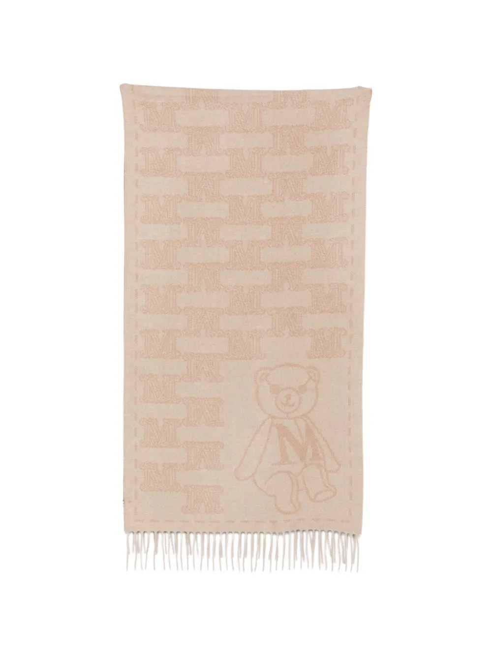 Max Mara Charme monogram-pattern scarf - Toni neutri