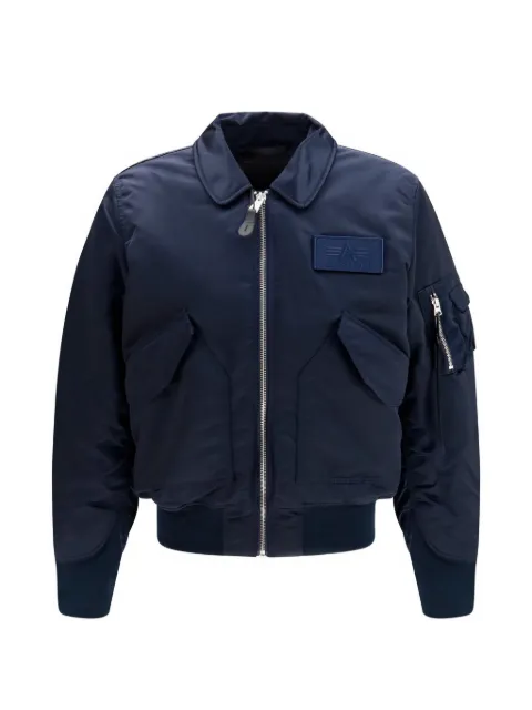 Alpha Industries Cwu-45/P logo-patch bomber jacket