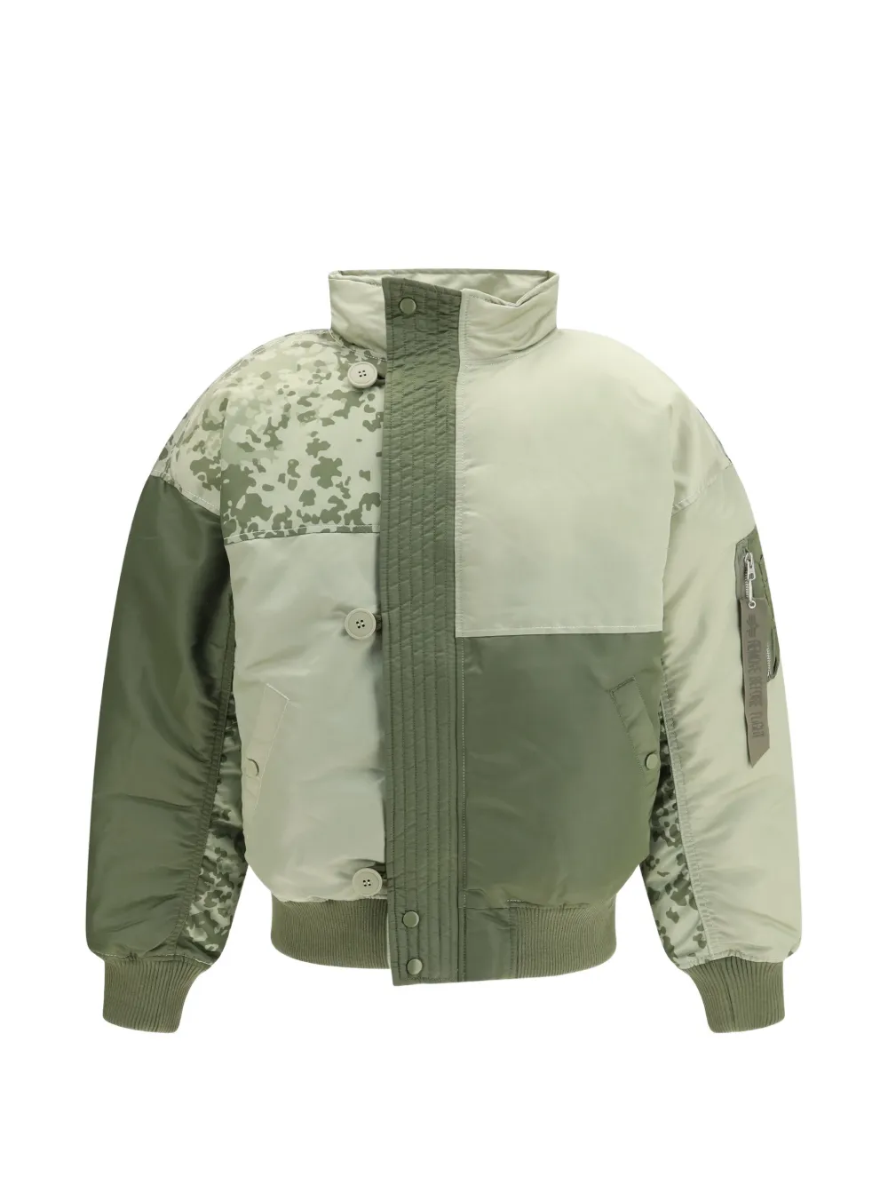 Alpha Industries colour-block camouflage-print bomber jacket
