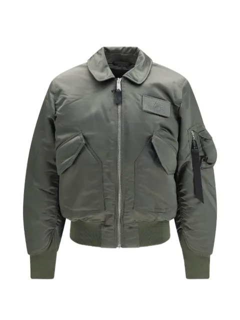 Alpha Industries logo-patch bomber jacket