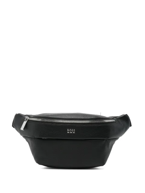 BOSS grained-effect belt bag