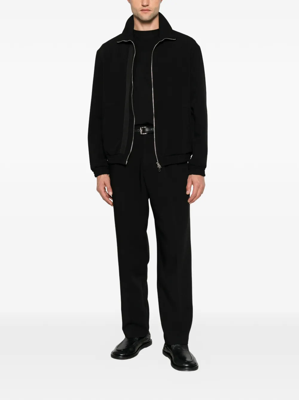 Low Brand ribbed-trim T-shirt Zwart