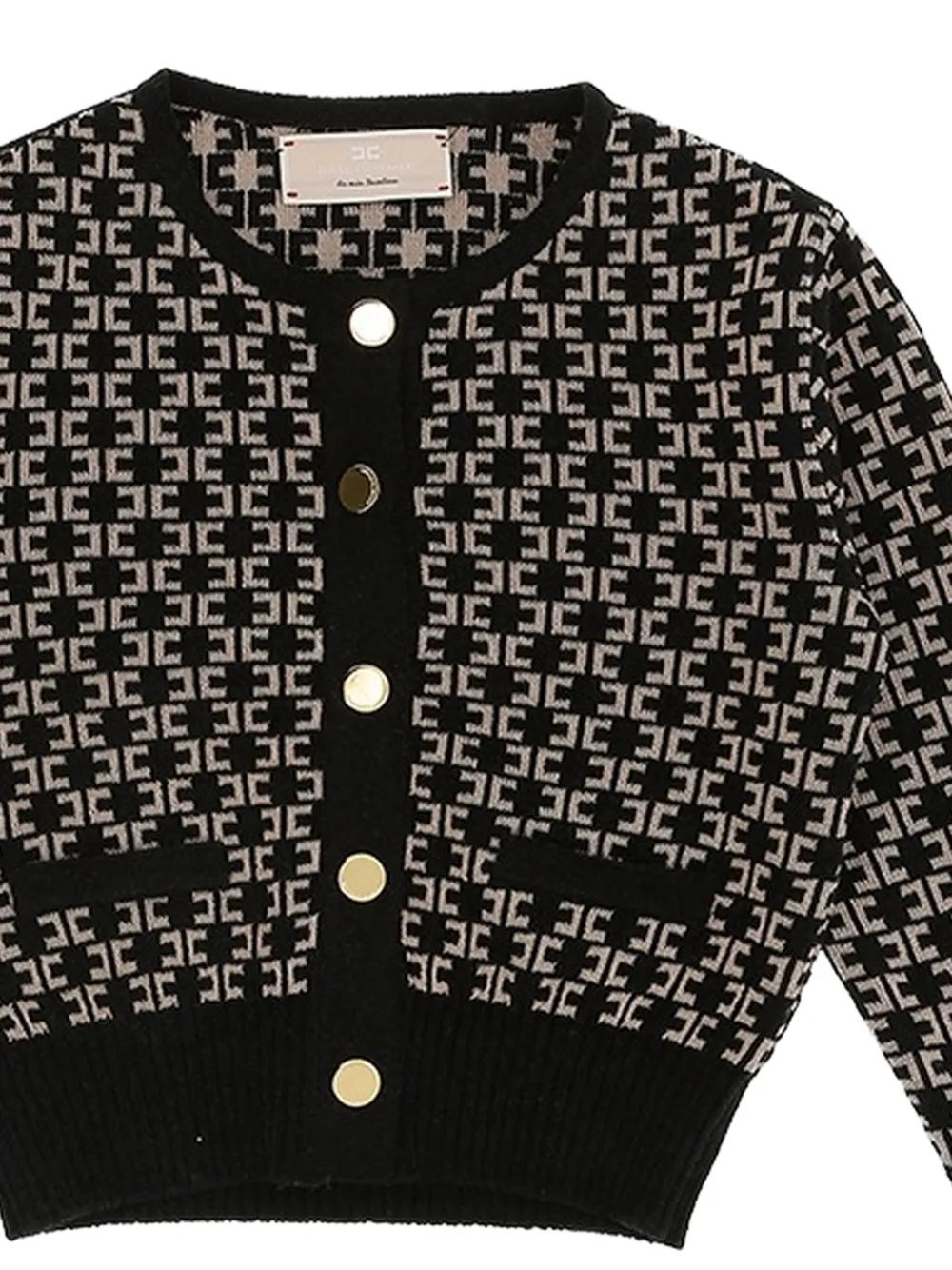 Elisabetta Franchi Kids Vest met monogram-print Zwart