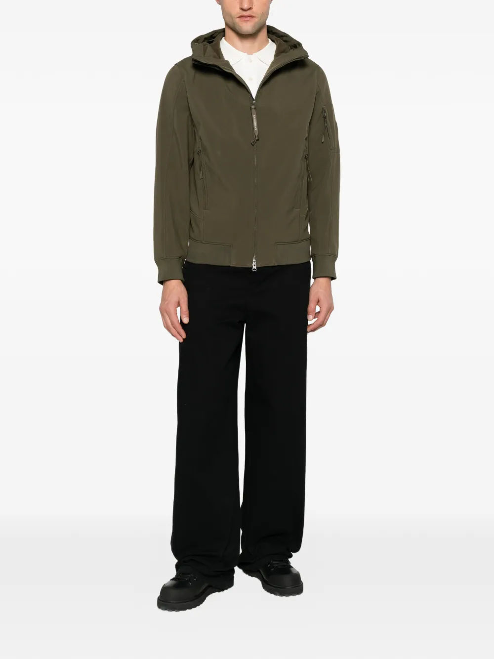 C.P. Company Jack met capuchon en logodetail Groen