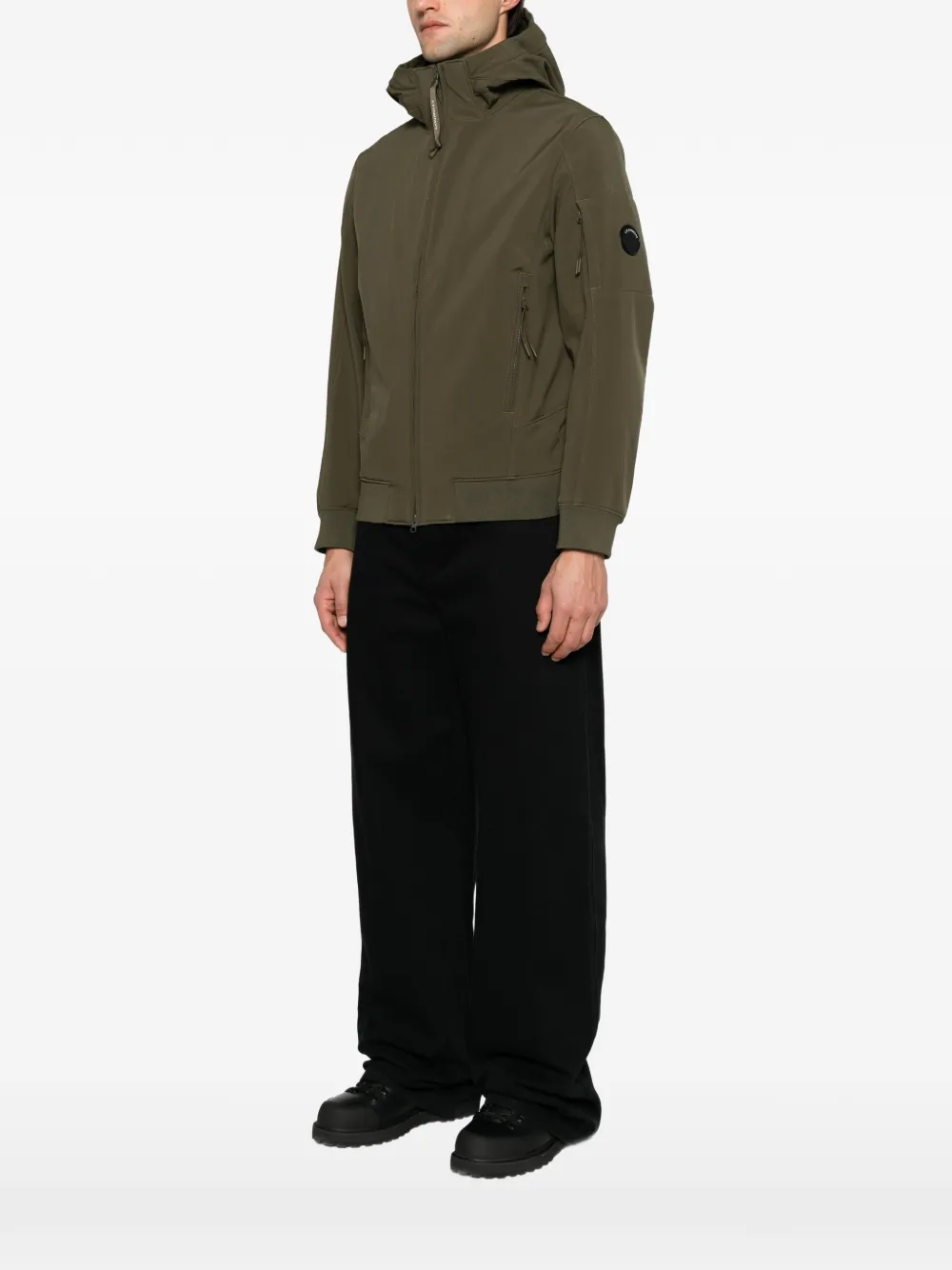 C.P. Company Jack met capuchon en logodetail Groen