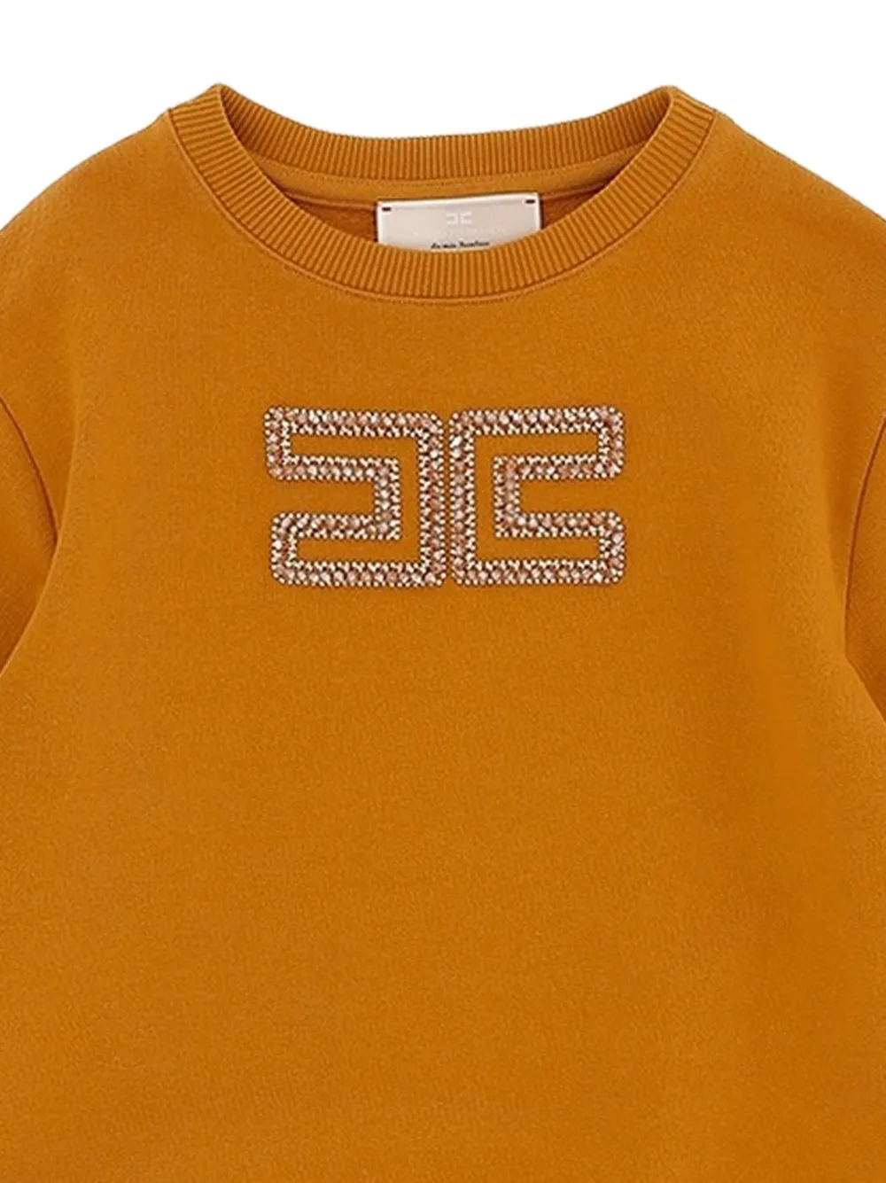 Elisabetta Franchi Kids Sweater met logo Geel