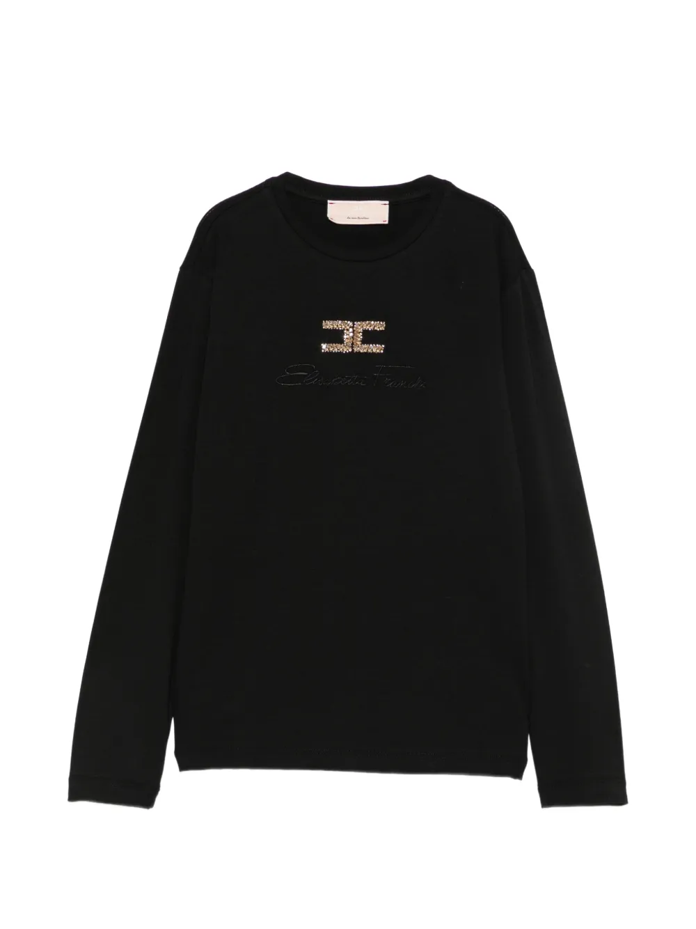 Elisabetta Franchi Kids logo-embellished long-sleeve T-shirt - Nero