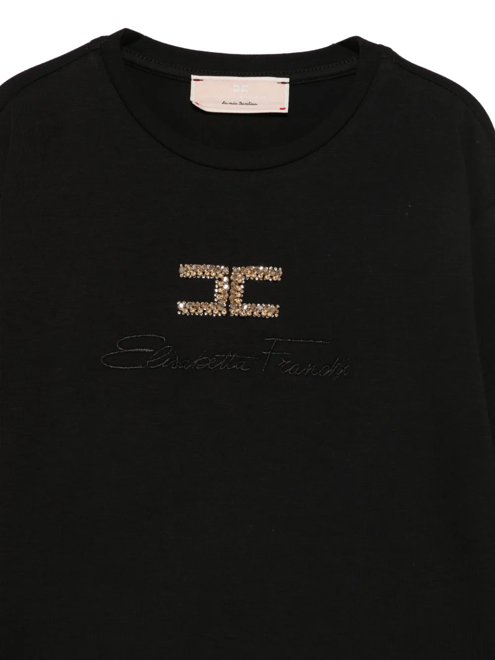 Elisabetta Franchi Kids T-shirt met logo Zwart