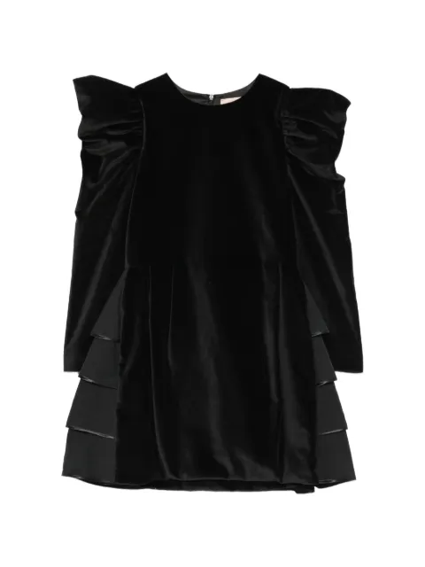 Elisabetta Franchi La Mia Bambina ruffled velvet dress