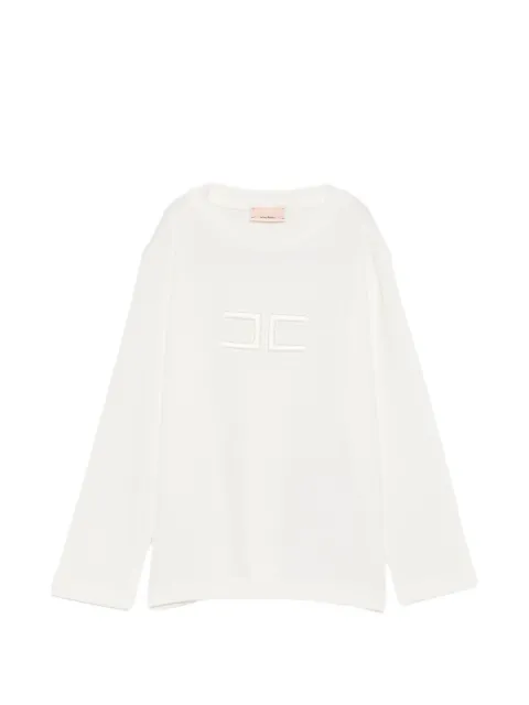 Elisabetta Franchi Kids playera manga larga con logo bordado