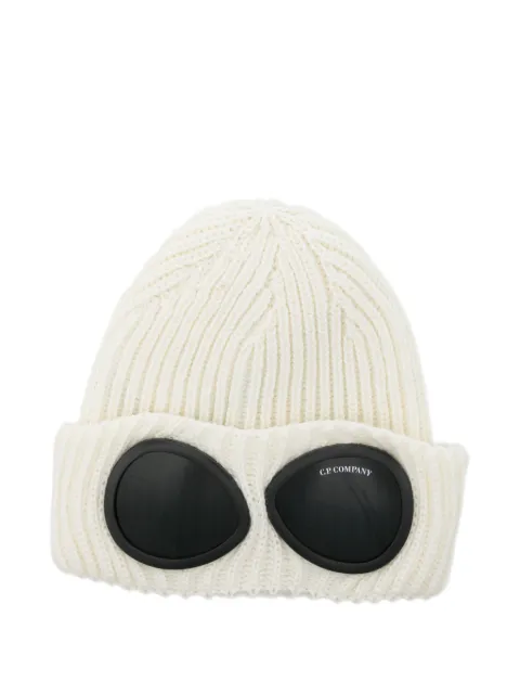 C.P. Company Goggle-detail ribbed beanie hat