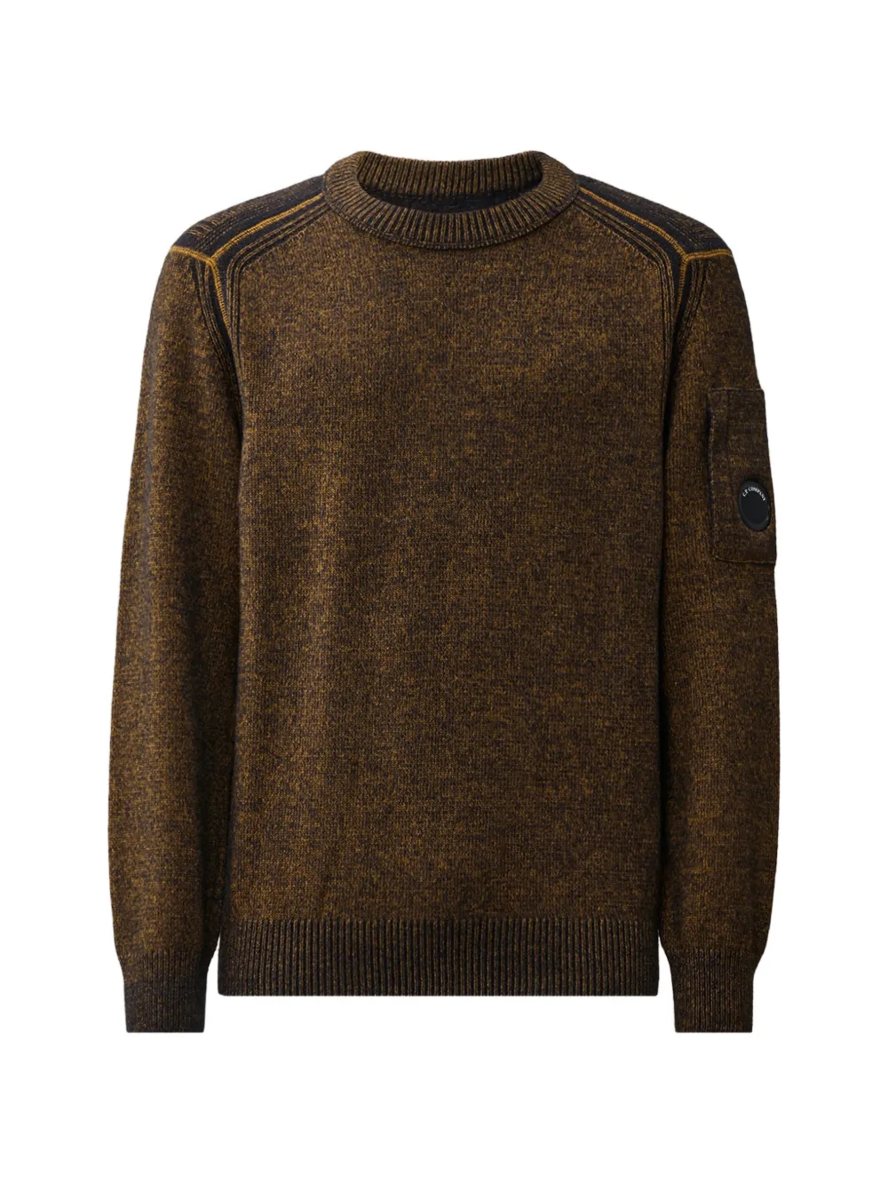 C.P. Company lens-detail knitted sweater - Marrone