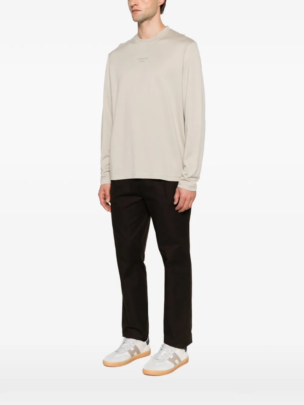 BOSS x Porsche T-shirt met lange mouwen Beige