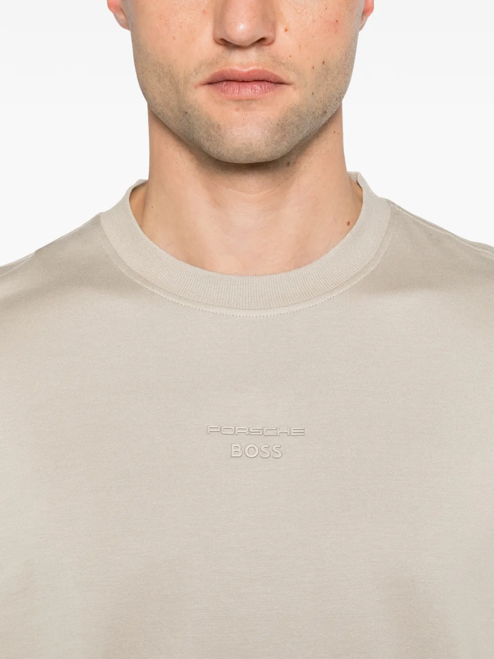 BOSS x Porsche T-shirt met lange mouwen Beige