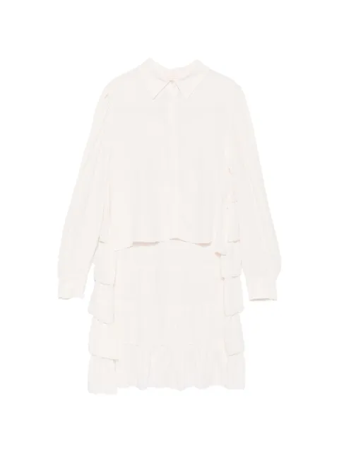 Elisabetta Franchi La Mia Bambina ruffled long-sleeve shirt